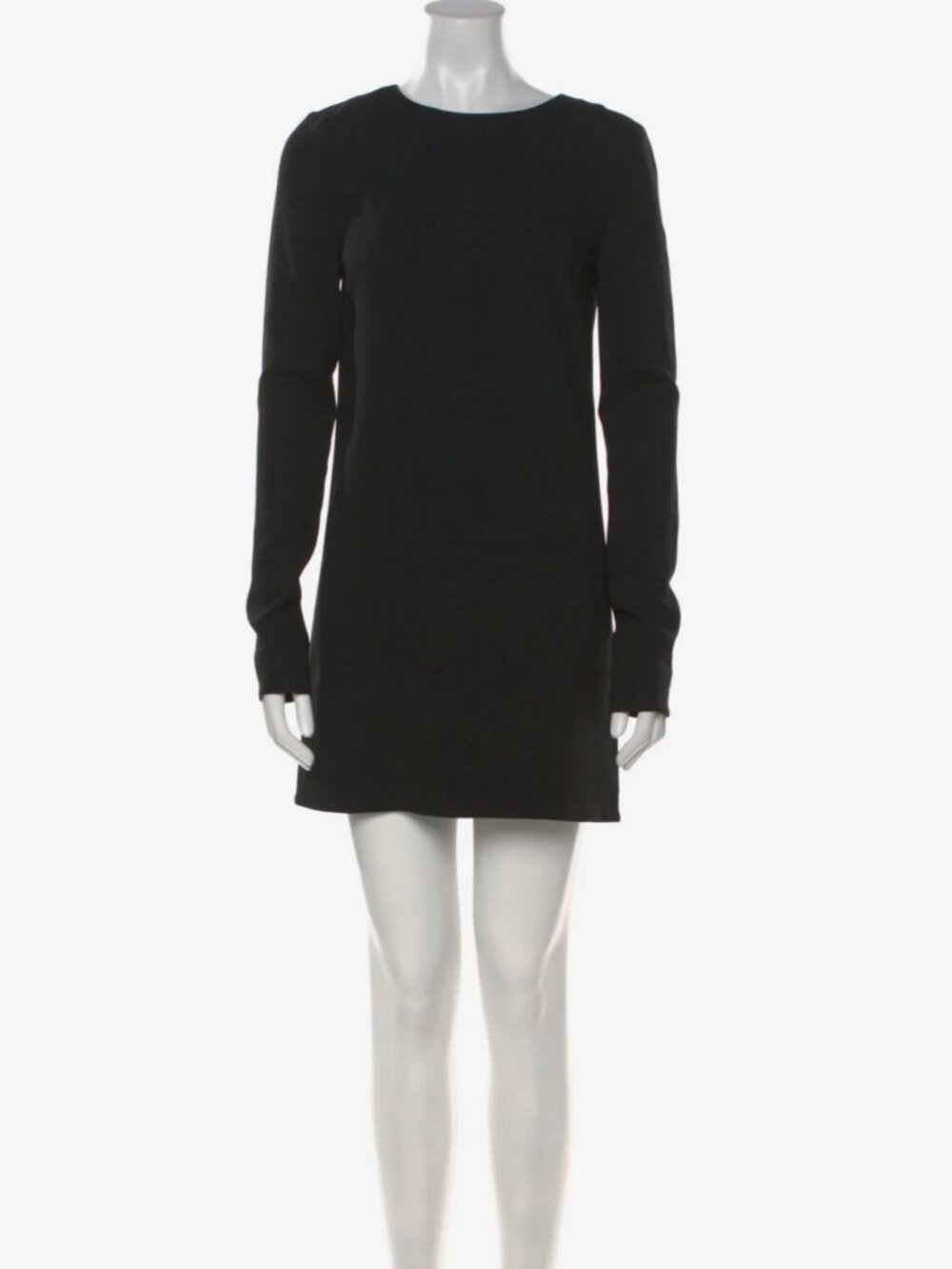 Saint Laurent black long sleeve mini dress — FR 34 / US 2